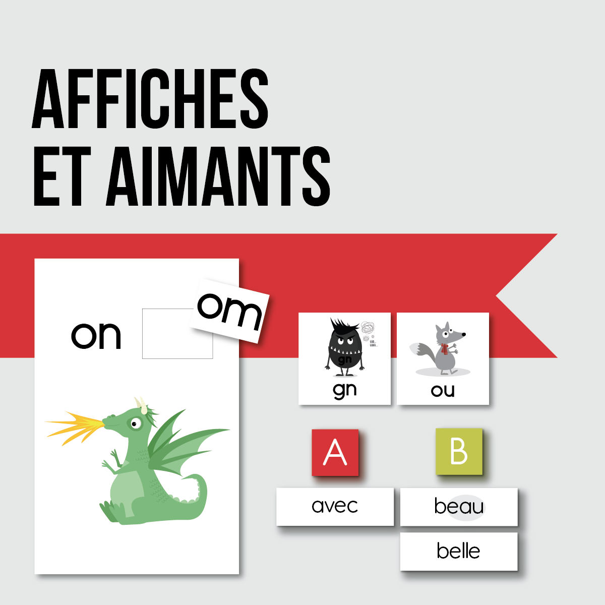 Ressources physiques permettant de présenter les lettres, les sons et les mots de façon claire, visuelle et dynamique.