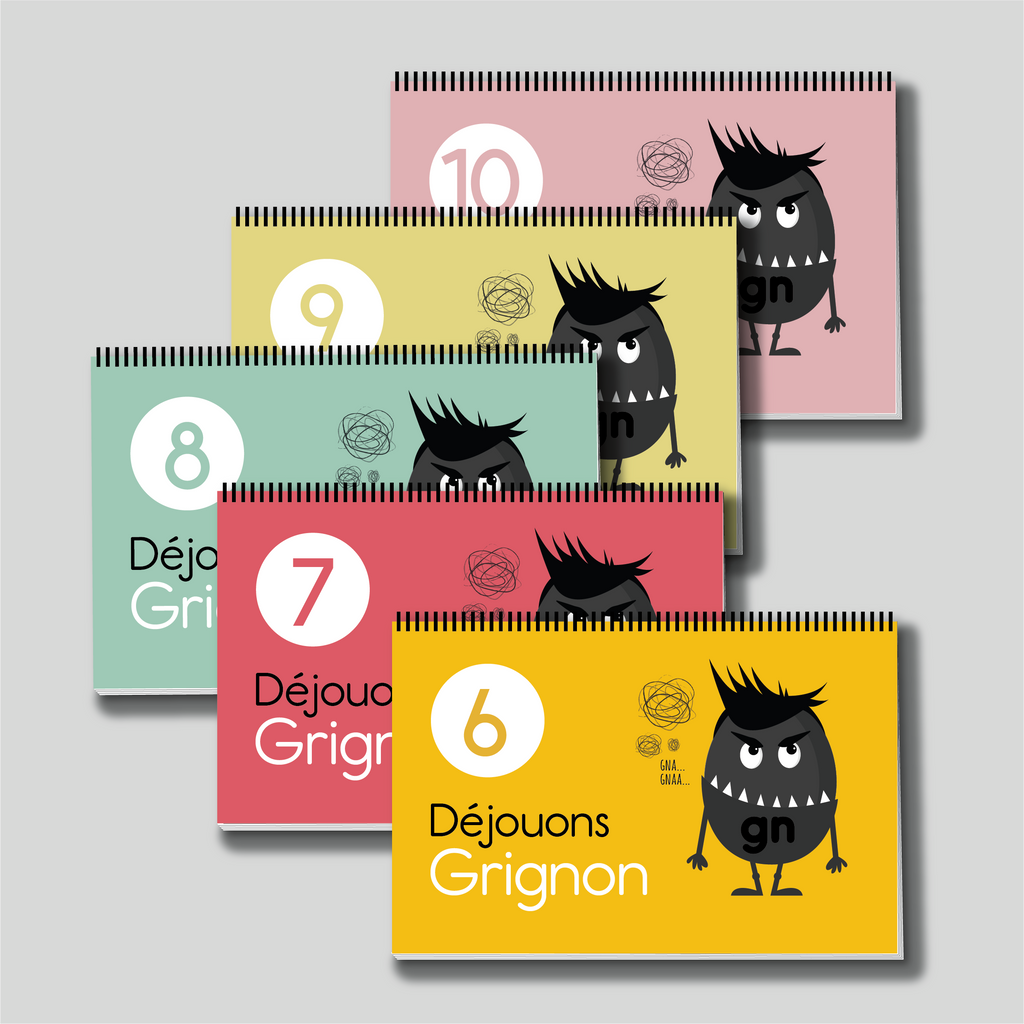 Ensemble de carnets d'exercices plastifiés # 6 à 10 (deuxième année)