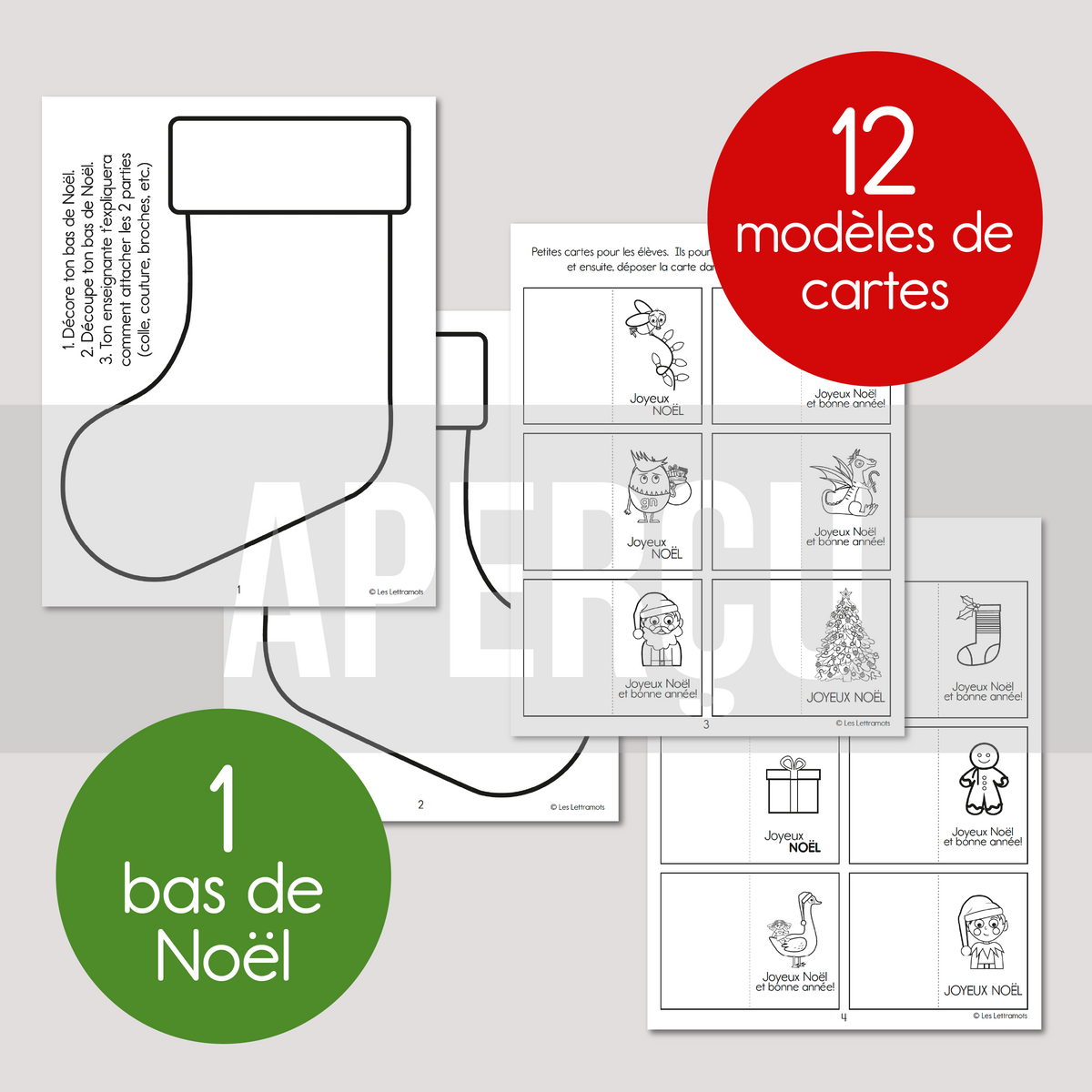 Ensemble reproductible de Noël