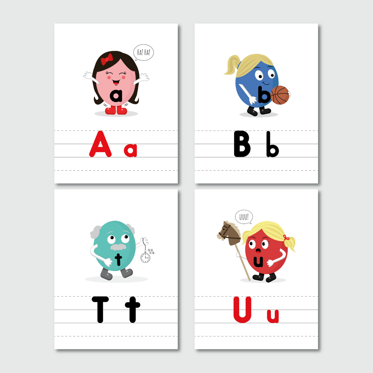 Alphabet mural (en script)