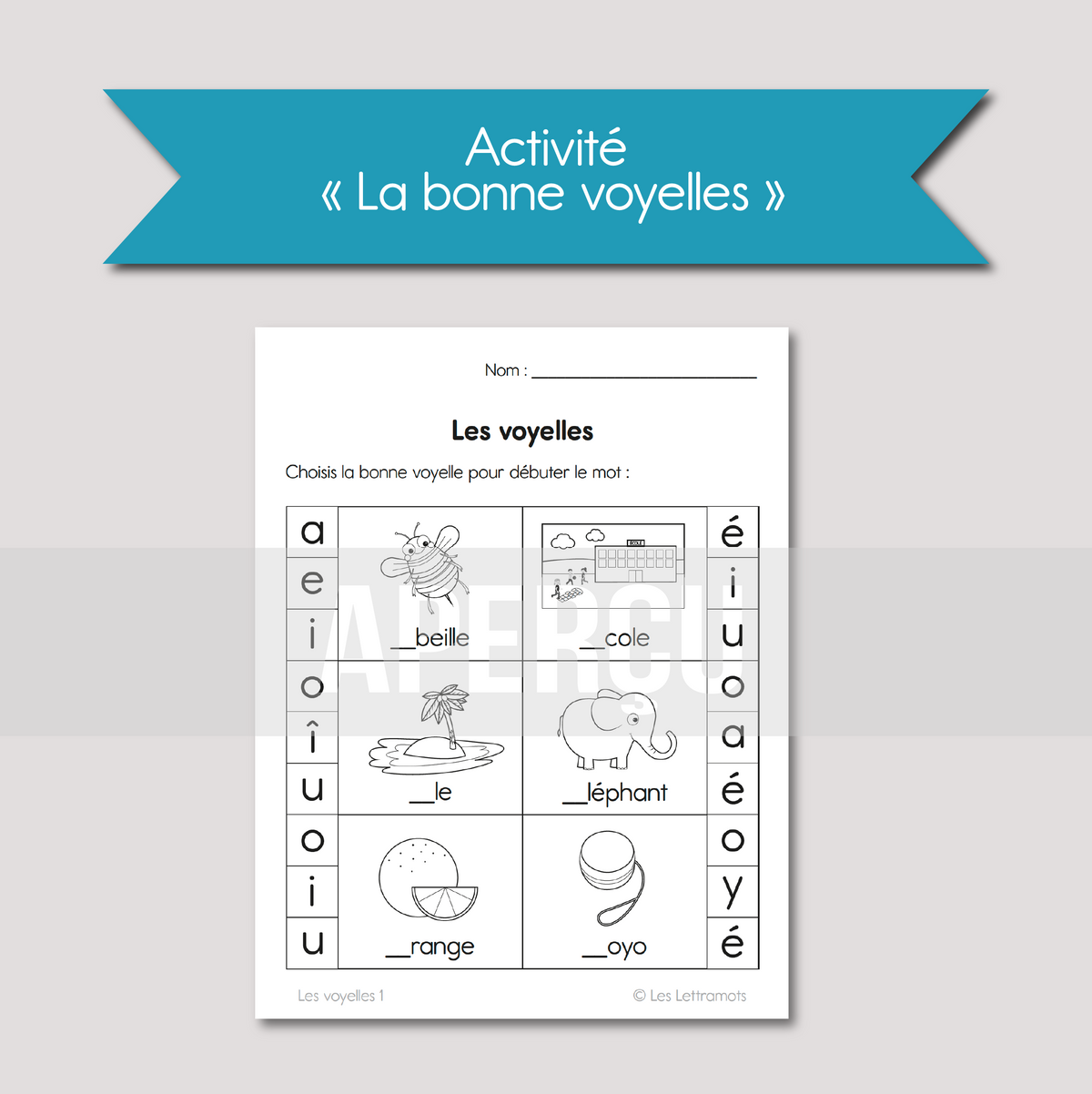 Ensemble reproductible des voyelles