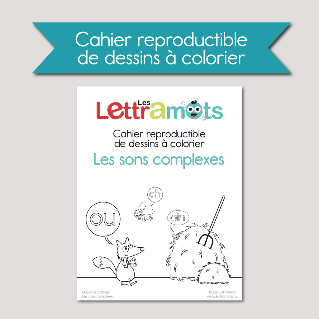 Ensemble reproductible de dessins à colorier "Les sons complexes"