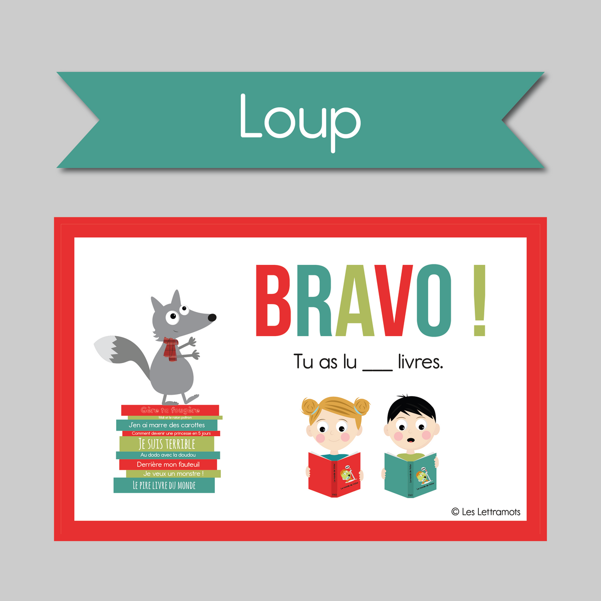 Paquet de 24 certificats de lecture