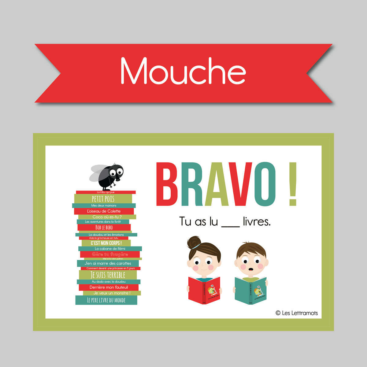 Paquet de 24 certificats de lecture