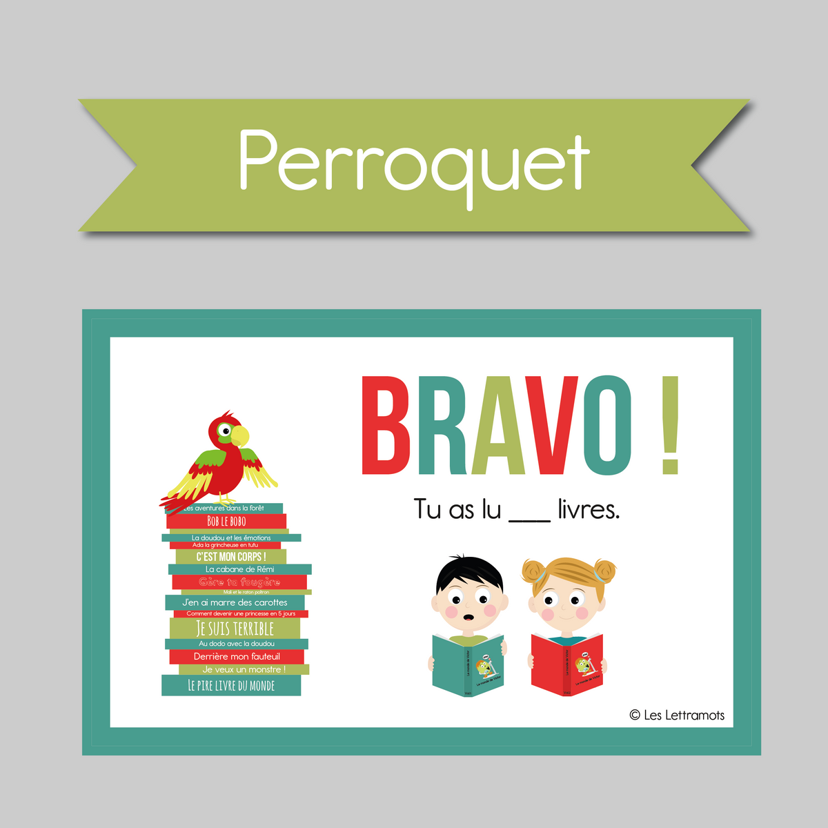 Paquet de 24 certificats de lecture
